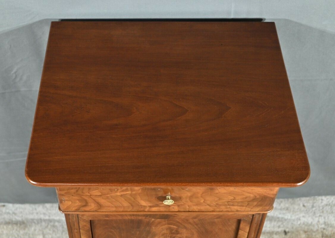 Mahogany Bedside Table, Restoration Style – 2nd Part 19th Century photo Furniture