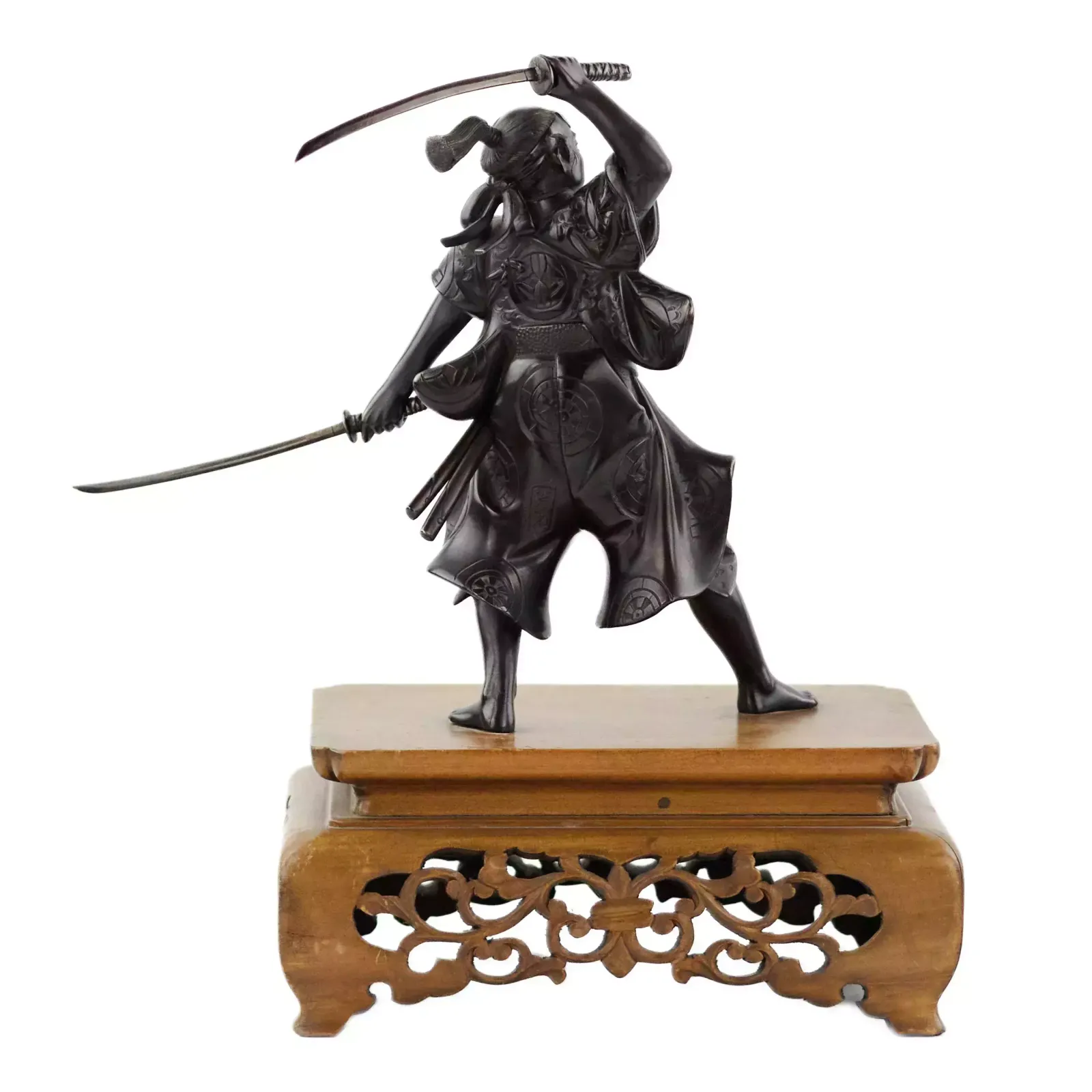 Japanese Bronze Sculpture Of A Samurai Warrior. Japan. Meiji. The Turn Of The 19th 20th Century photo furniture