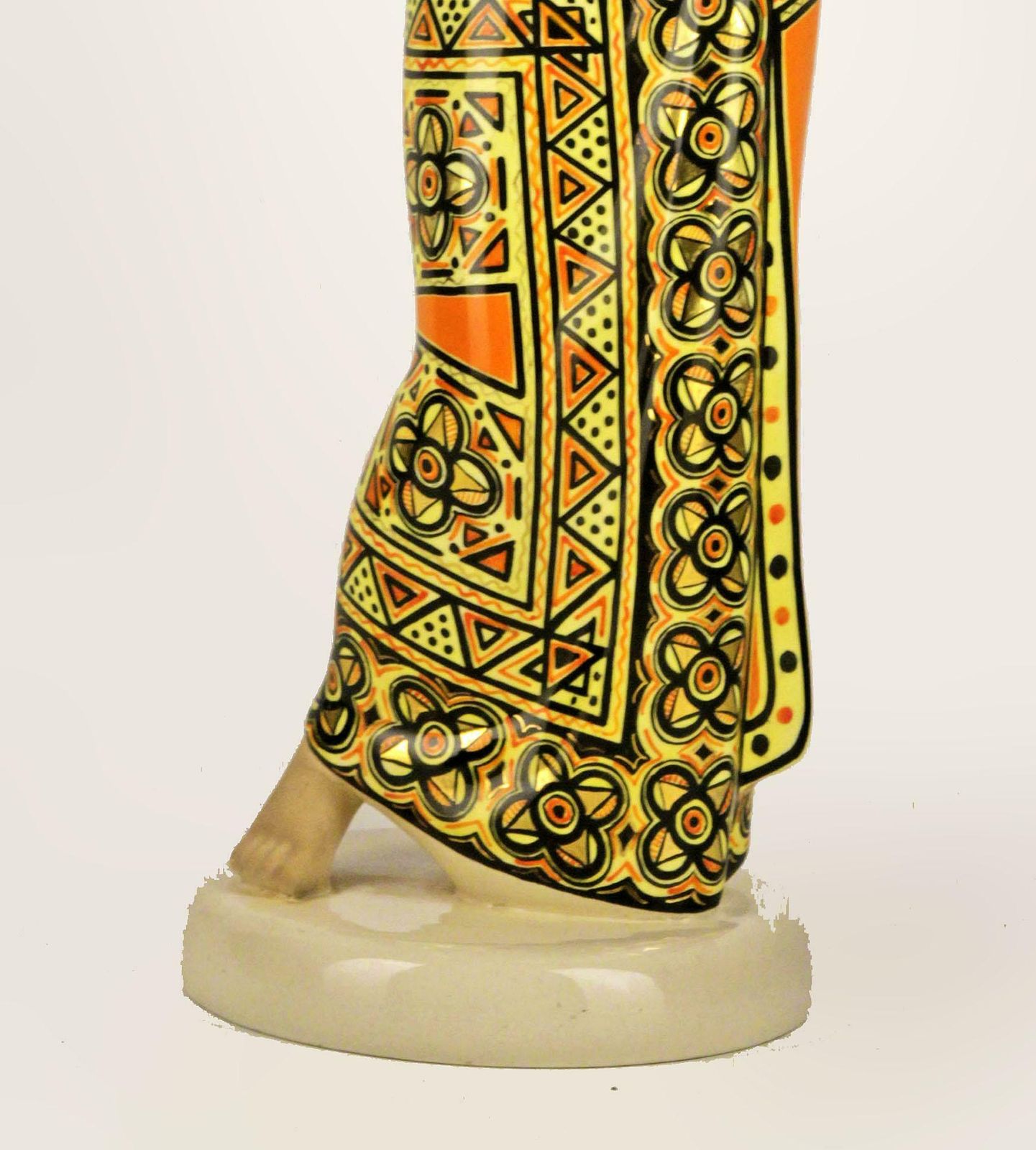Mid 20th Century Torino Ceramic Semi Nude Woman Sculpture 'Portatrice Africana' By C. I. A. Manna photo 1375.0