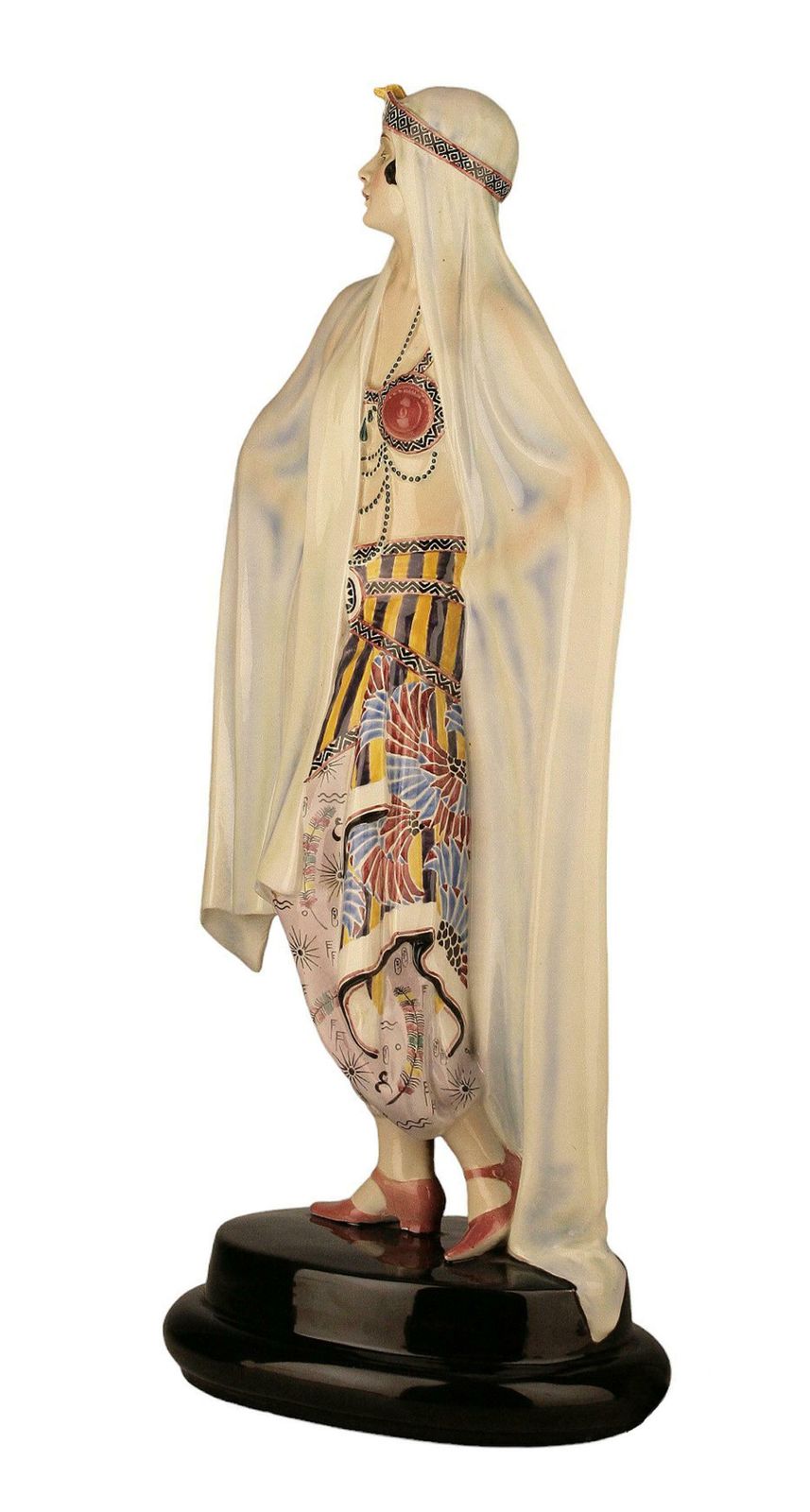 Art Déco Odalisque Ceramic Sculpture 'Aida' Designed By Josef Lorenzl For Goldscheider Manufactory In Vienna, Austria photo for sale