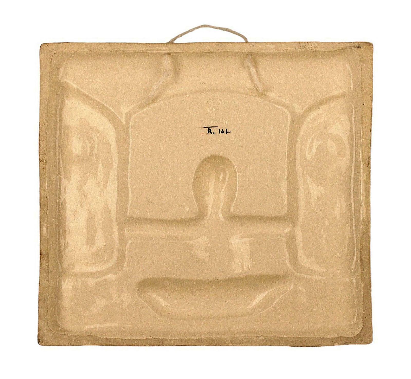 Mid 20th Century Rural Decorative Wall Porcelain Of A Girl Looking Through Window Made By Trevir From Vincenza, Italy photo 1375.0