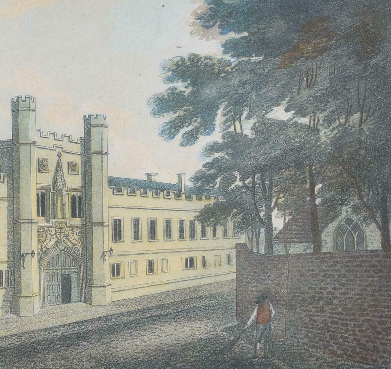 Richard Bankes Harraden Christ's College, Cambridge Engraving By Richard Bankes Harraden photo for sale
