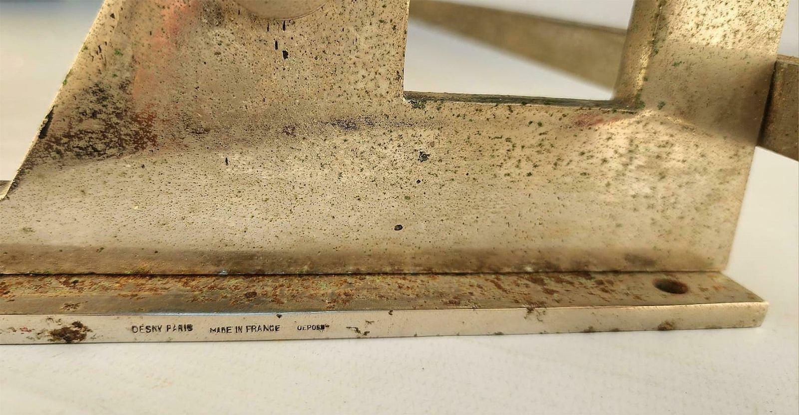 Early 20th Century Art Déco French Metal Brass Wall Coat Hanger/Rack Designed By La Maison Desny photo vinterior