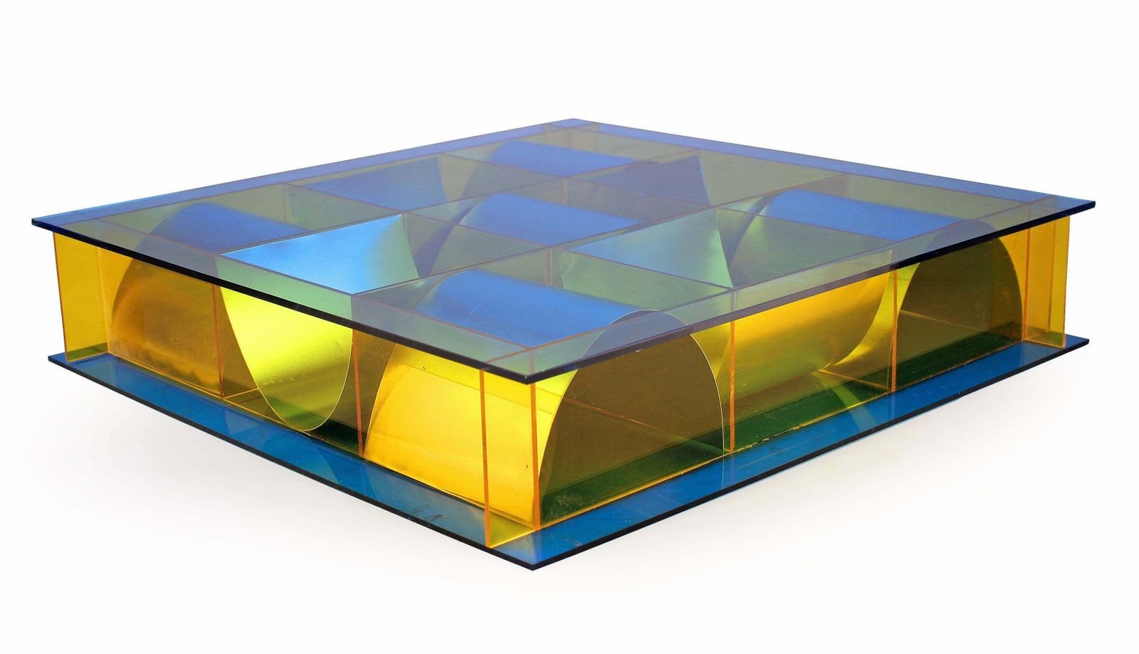 Abstract Reversible Modular Sculpture In Aluminum, Metal And Acrylic By Argentine Artist Miguel ángel Vidal photo Art