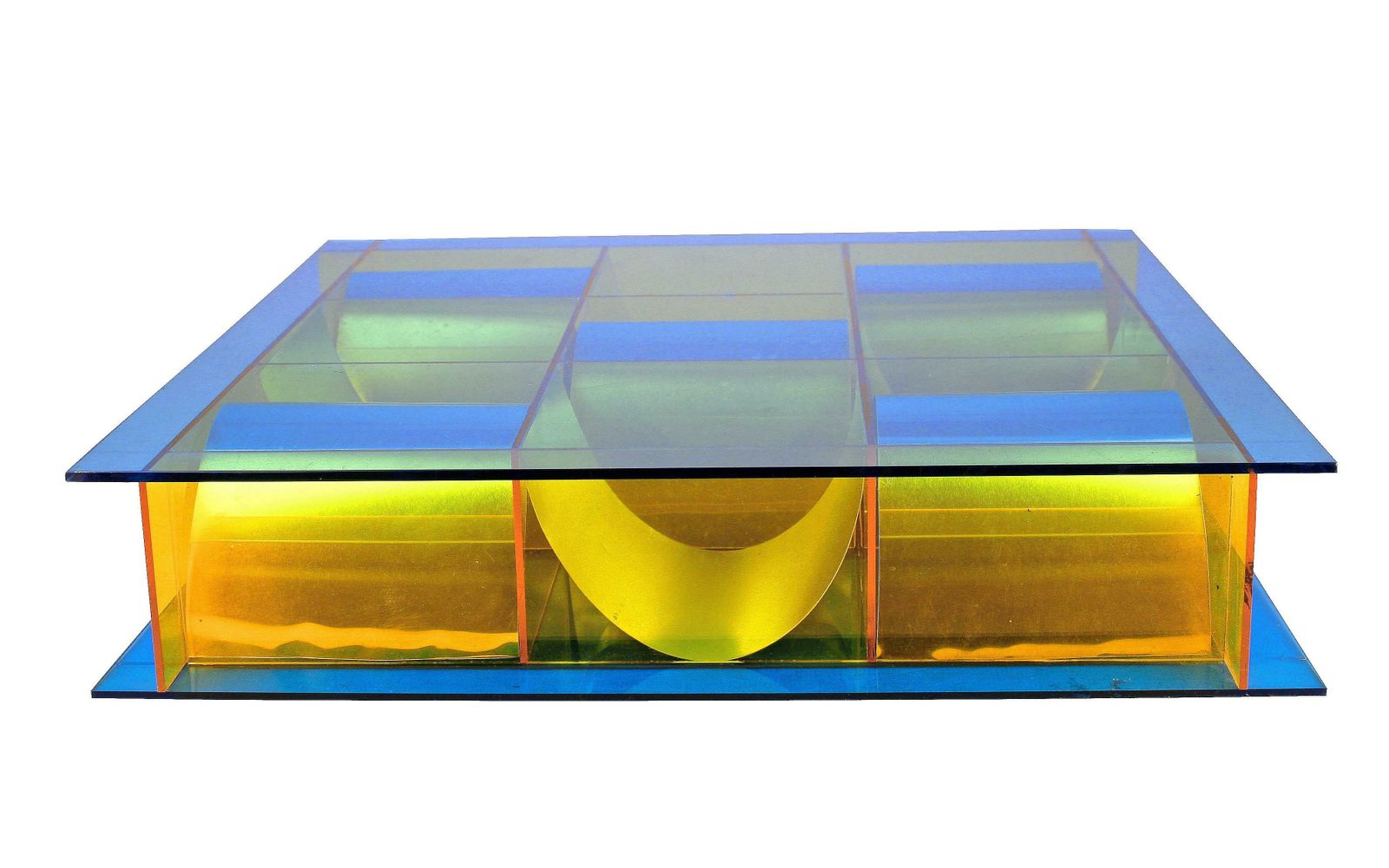 Abstract Reversible Modular Sculpture In Aluminum, Metal And Acrylic By Argentine Artist Miguel ángel Vidal photo 6000.0