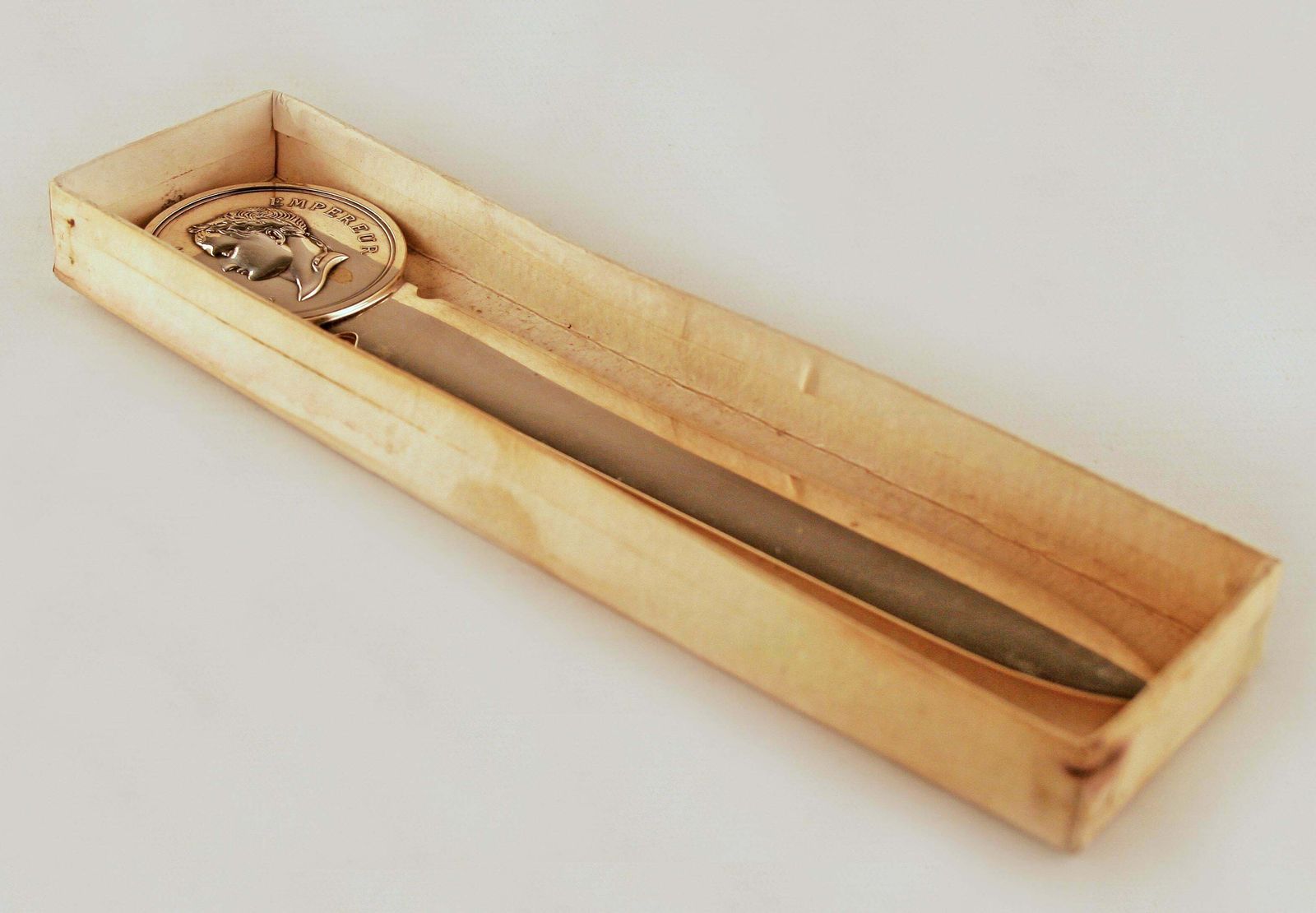 Late 20th Century/Circa 1970 Silvered Napoleon Empereur Letter Opener By Christofle photo vinterior