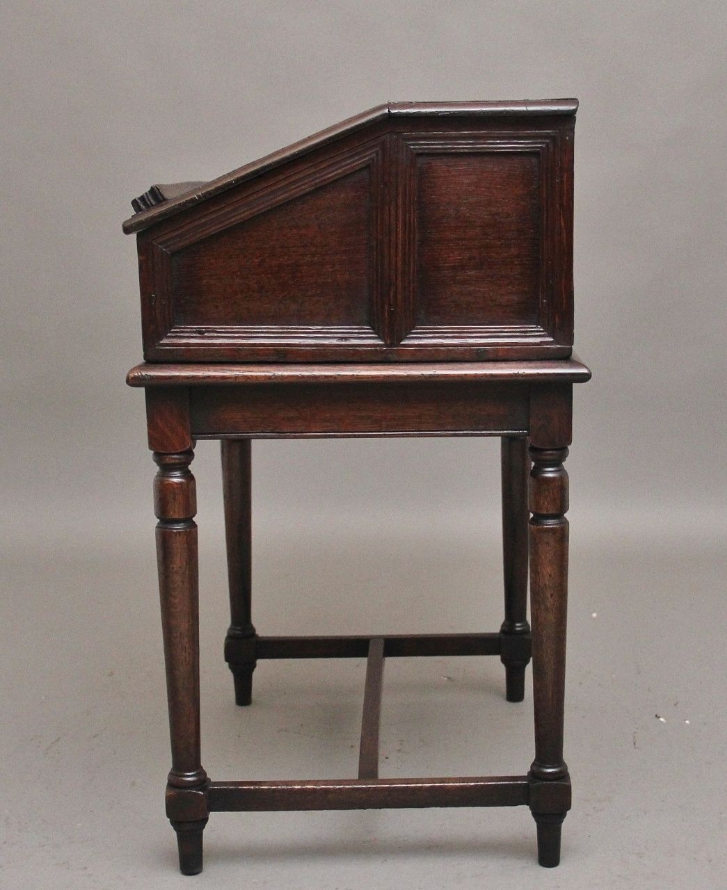 18th Century Oak Desk On Later Stand photo vintage