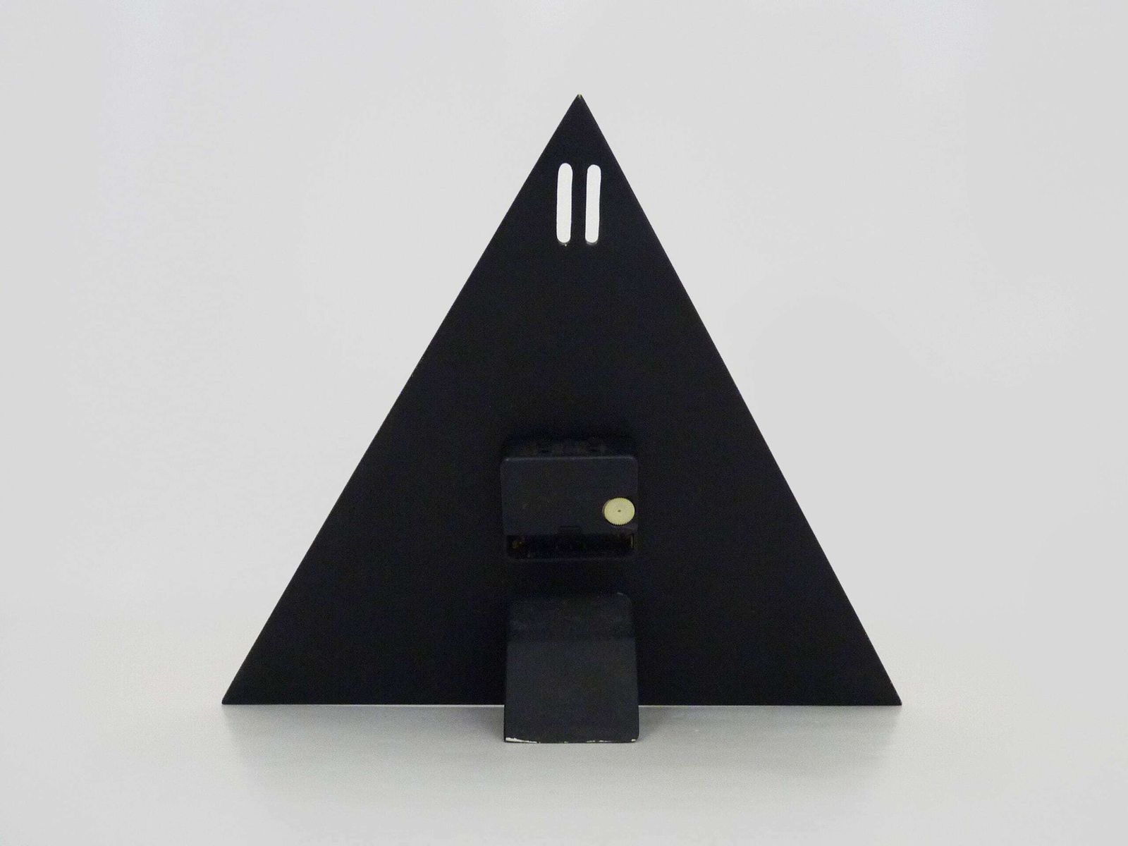 photo for sale Postmodern Black Table Clock By Shiseido Japan, Memphis 1980s