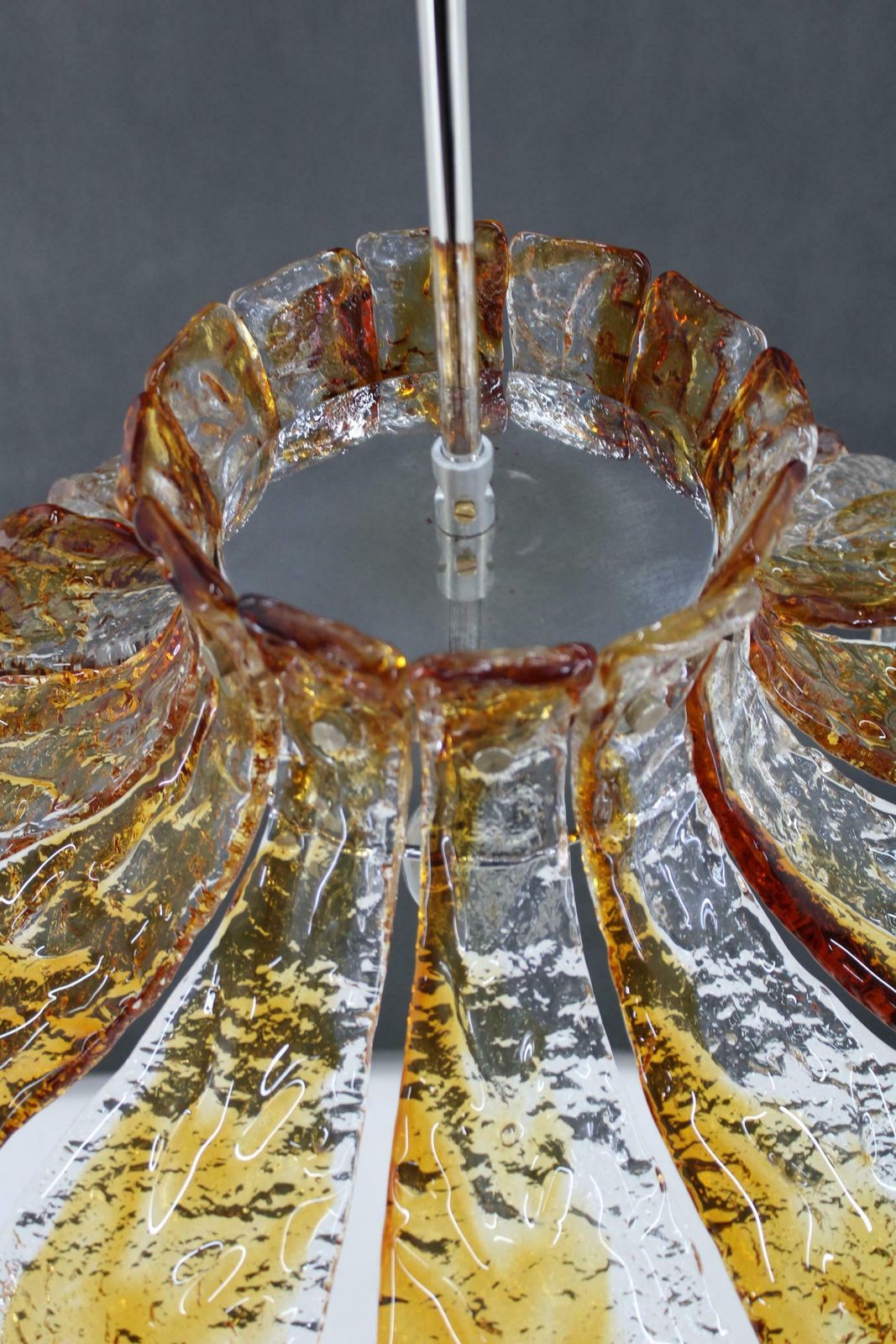 1970s Large Murano Glass Chandelier By Carlo Nason For Mazzega, Italy photo 1398.0