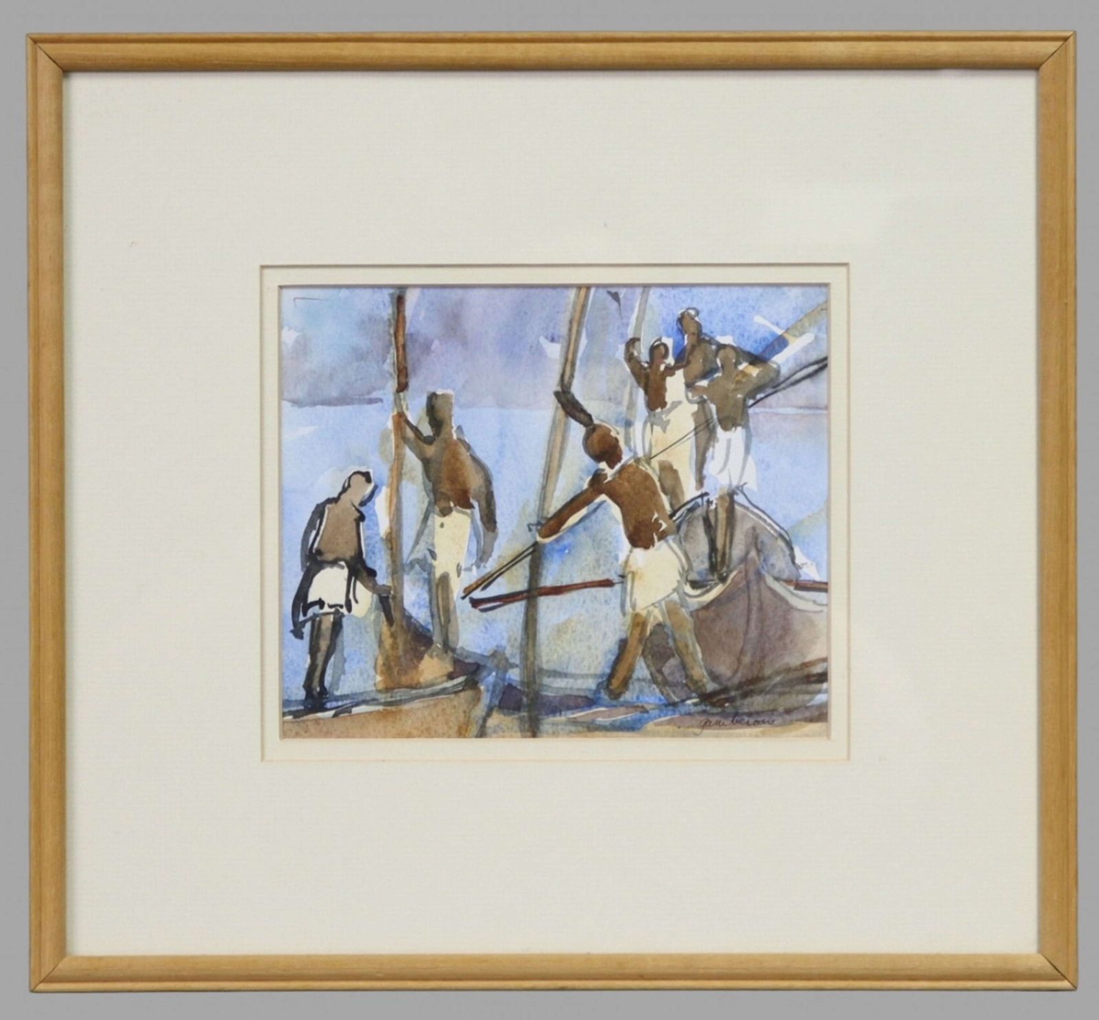 Victoria Gameroni 'Mussel Men' Watercolour