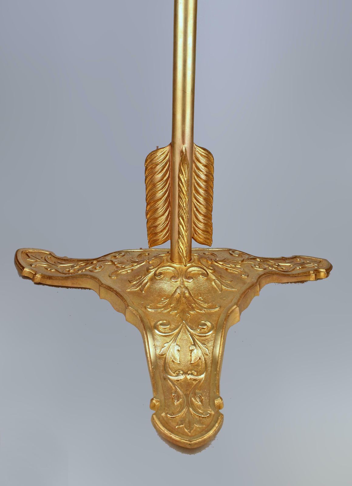 Late 19th Century French Ormolu/Gilt Bronze Arrow Shaped Floor Lamp By Maison Jansen photo vinterior