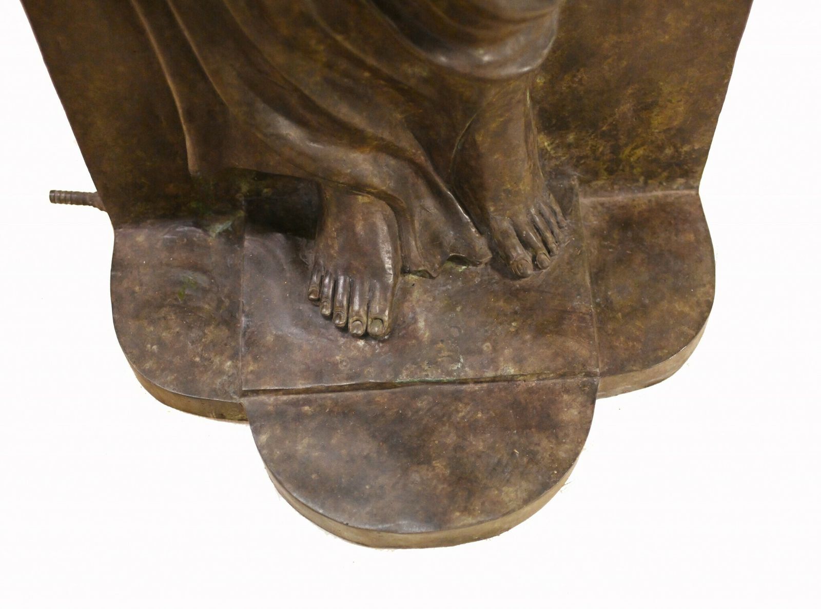 photo for sale Pair Xl Bronze Fountains   Italian Maiden Statues Garden Plaques