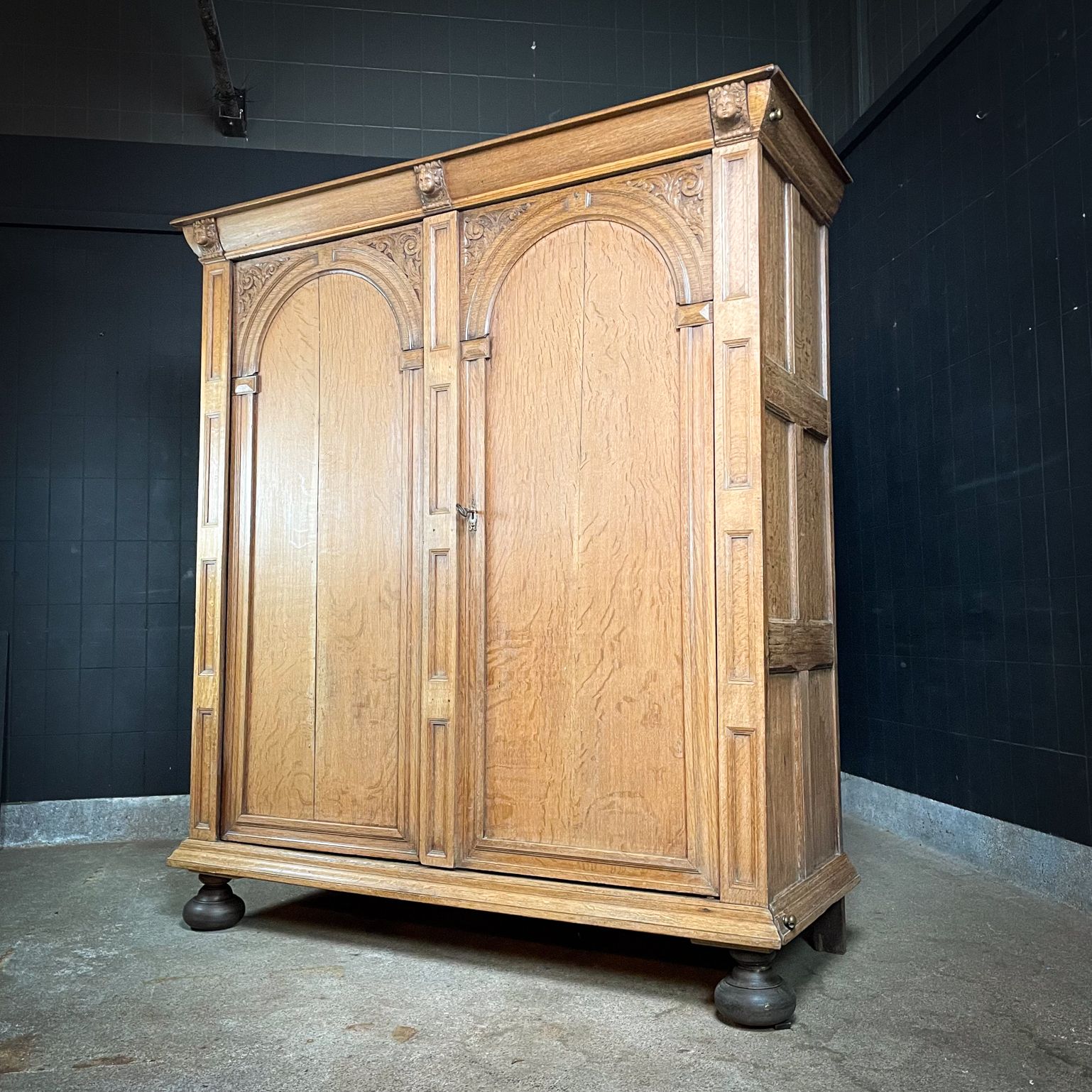 Antique Oak Country Wardrobe – Germany, Circa 1680