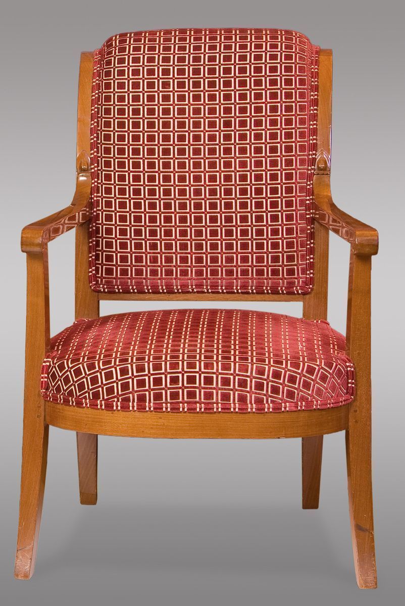 French Directoire Period Mahogany Armchairs, 1800s, Set Of 2 photo furniture