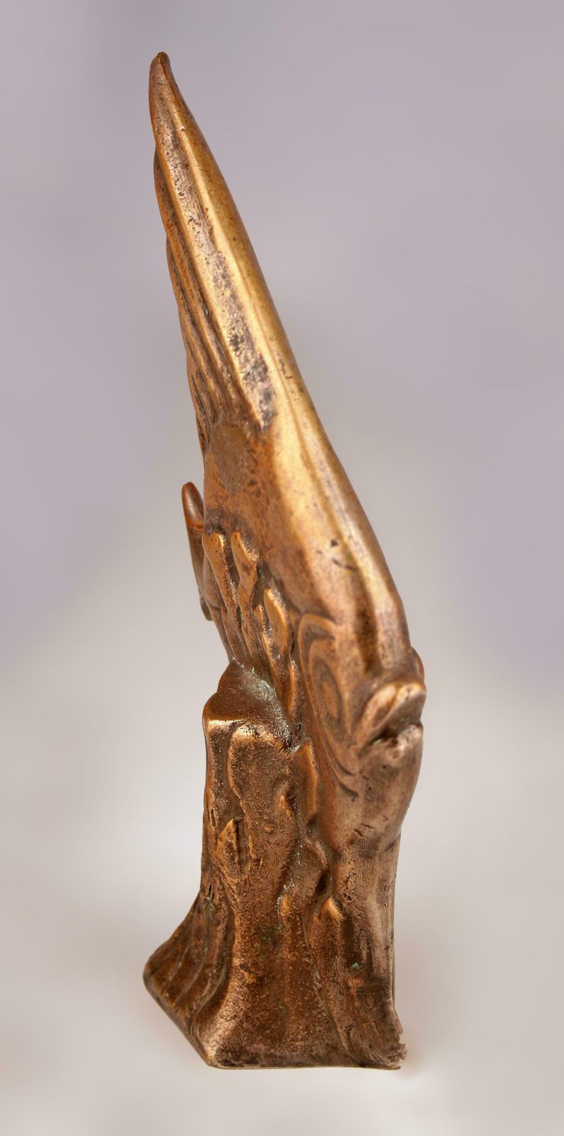 Early 20th Century Art Déco French Patinated Bronze Sculpture Of An Angel Fish photo Art