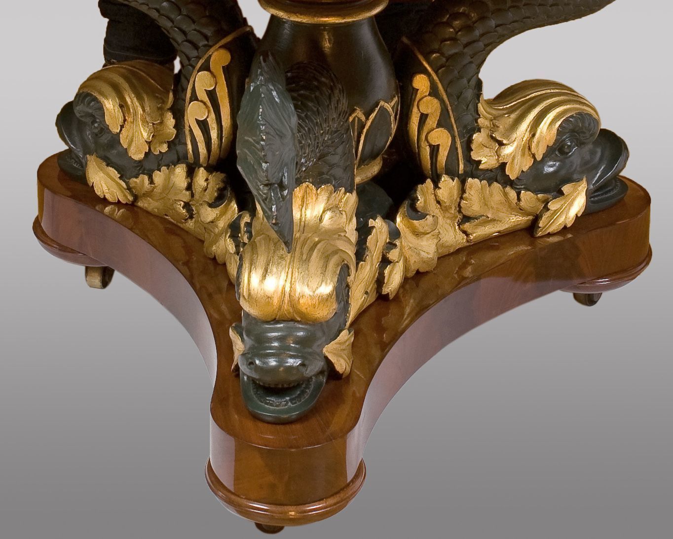 Mahogany And Carved Giltwood Center Table. Signed Top By Fratelli Blasi, 1827 photo for sale