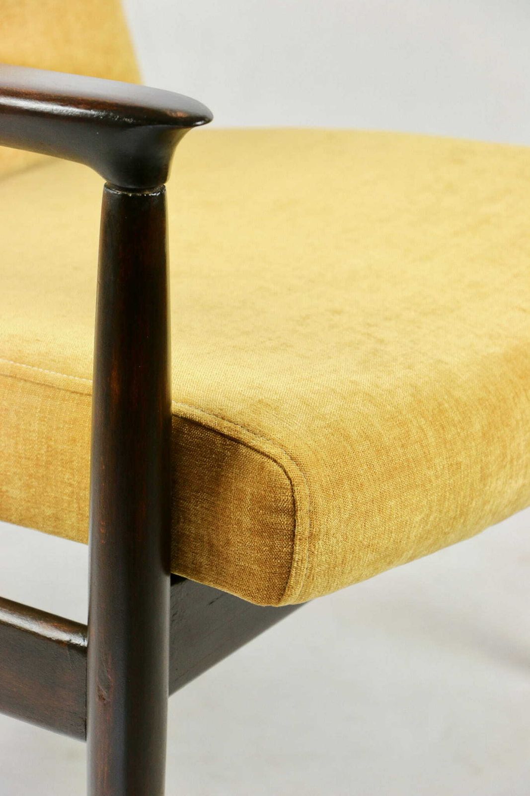 photo for sale Gfm 64 Armchair, Designed By Edmund Homa, Yellow Structural From The 1960s   2 Pieces Available