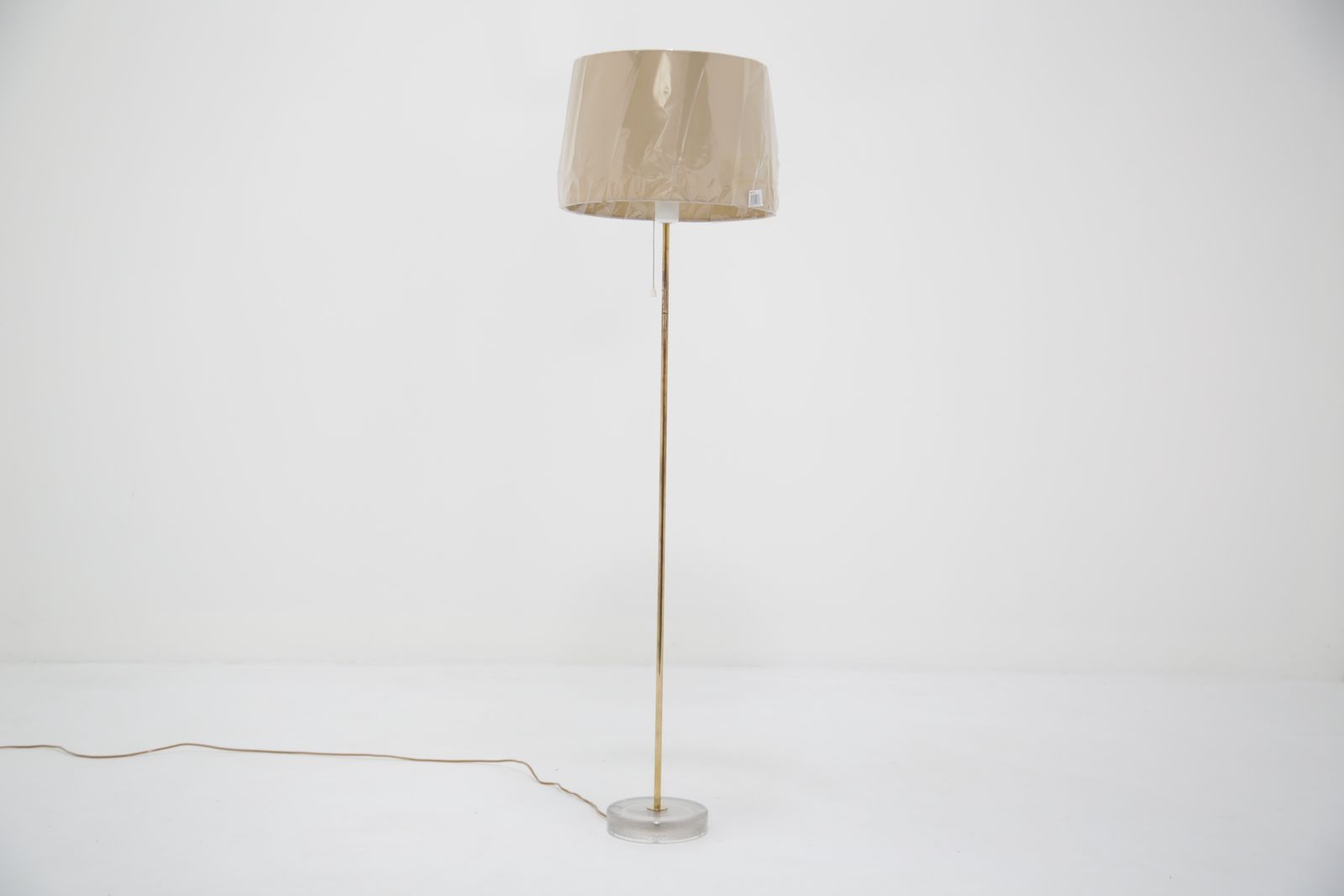 Mid Century Brass And Glass Floor Lamp, Flb, Sweden, 1960s. photo 795.0