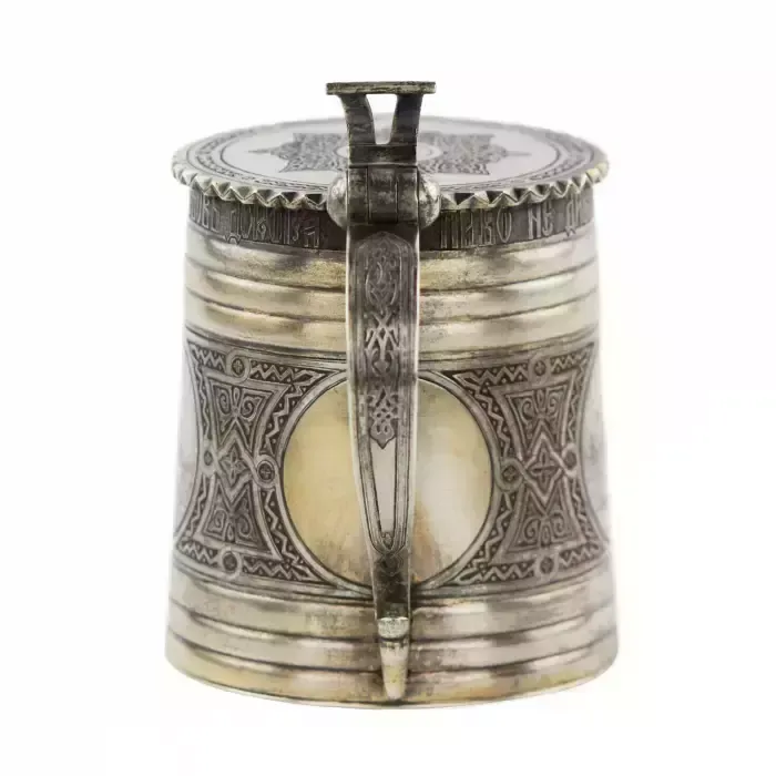 photo furniture Russian Beer Mug Made Of Silver. P. Ovchinnikov. 1871