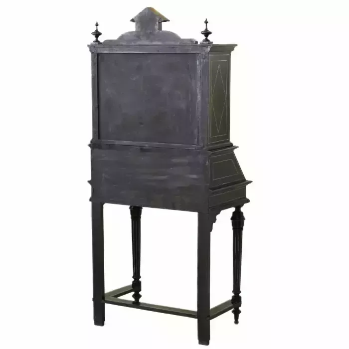 photo vintage A Superb Italian Ebony And Ivory Cabinet From The Late 19th Century.