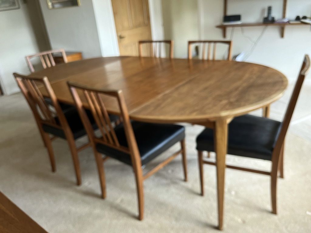 Heal's 1960's Danish Rosewood Dining Table And Chairs
