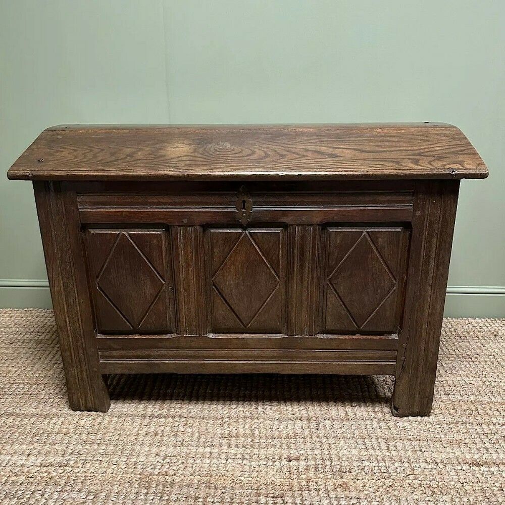 Unusual 18th Century Dome Top Country Oak Antique Coffer photo furniture