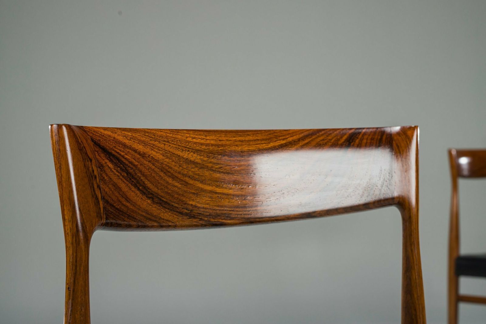 Mid Century Palisander Esszimmerstuhl Mit Lederbezug, 1950er, 4 . Set photo buy