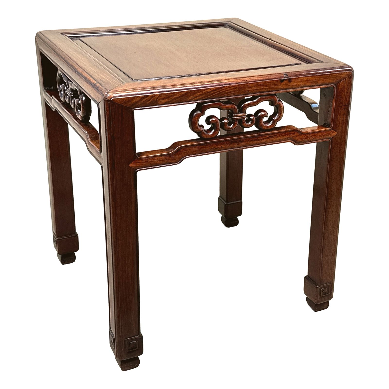 Oriental Hardwood Square Coffee Table Stand (China, Circa 1870) photo Furniture
