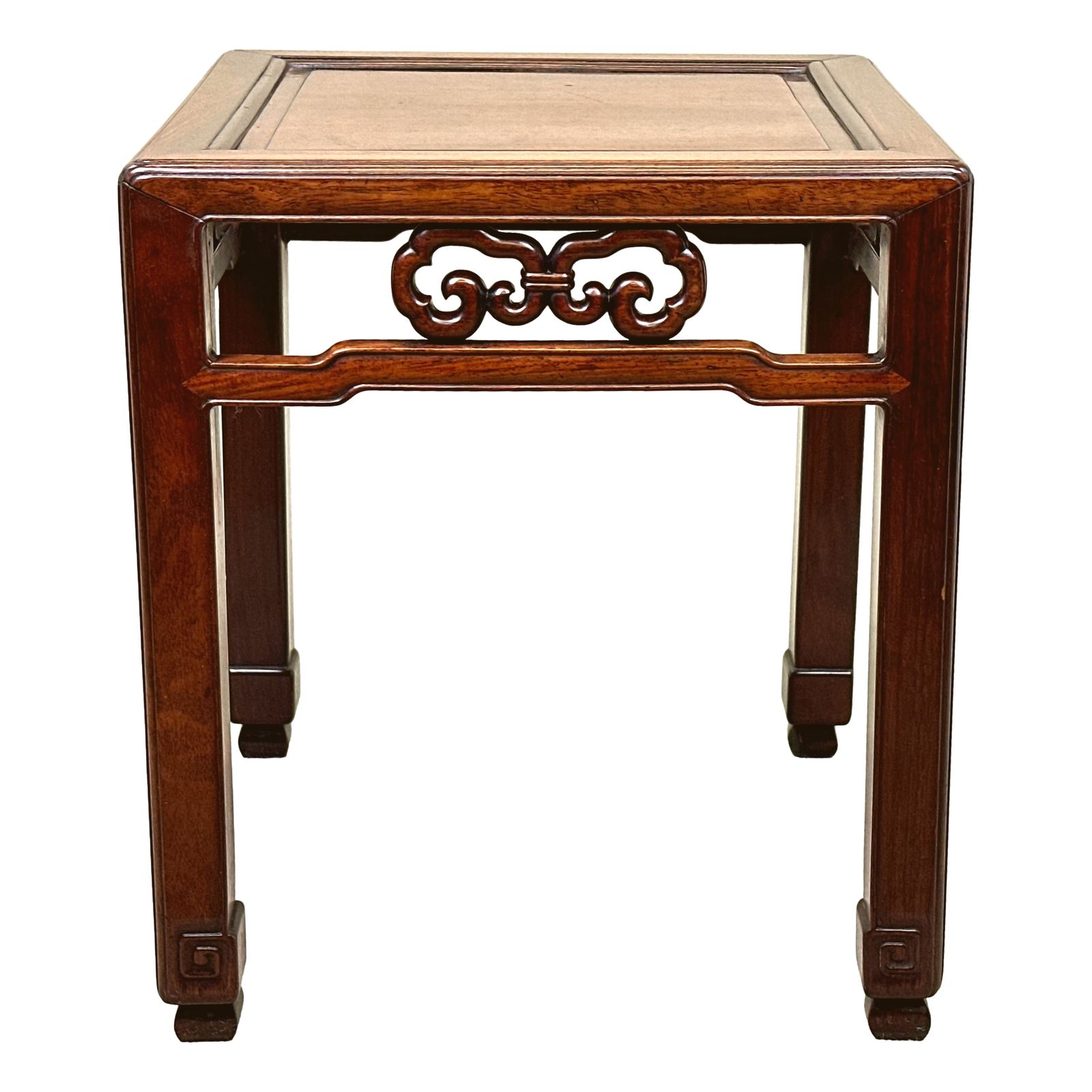 photo for sale Oriental Hardwood Square Coffee Table Stand (China, Circa 1870)