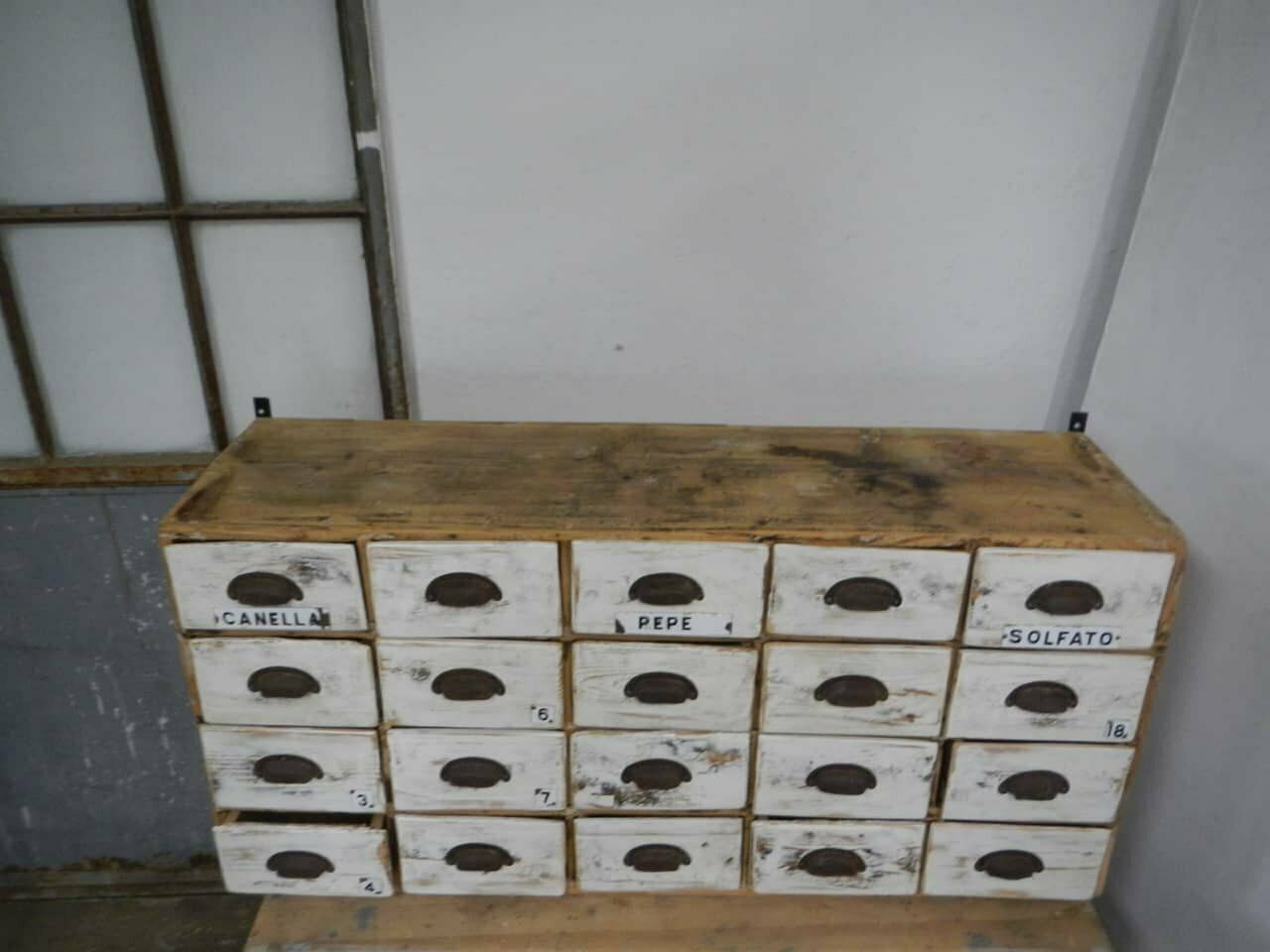 Brown Haberdashery Chest Of Drawers, 1950s