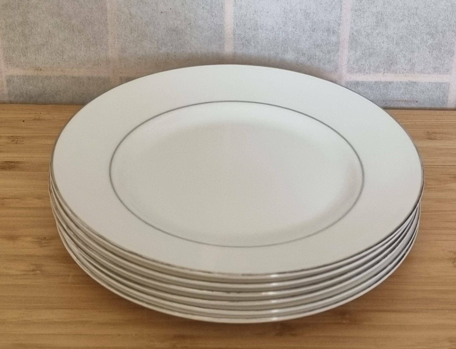 Wedgwood Delphi Platinum Plates English Bone China Set Of 6 Small Side Dishes 7" photo buy