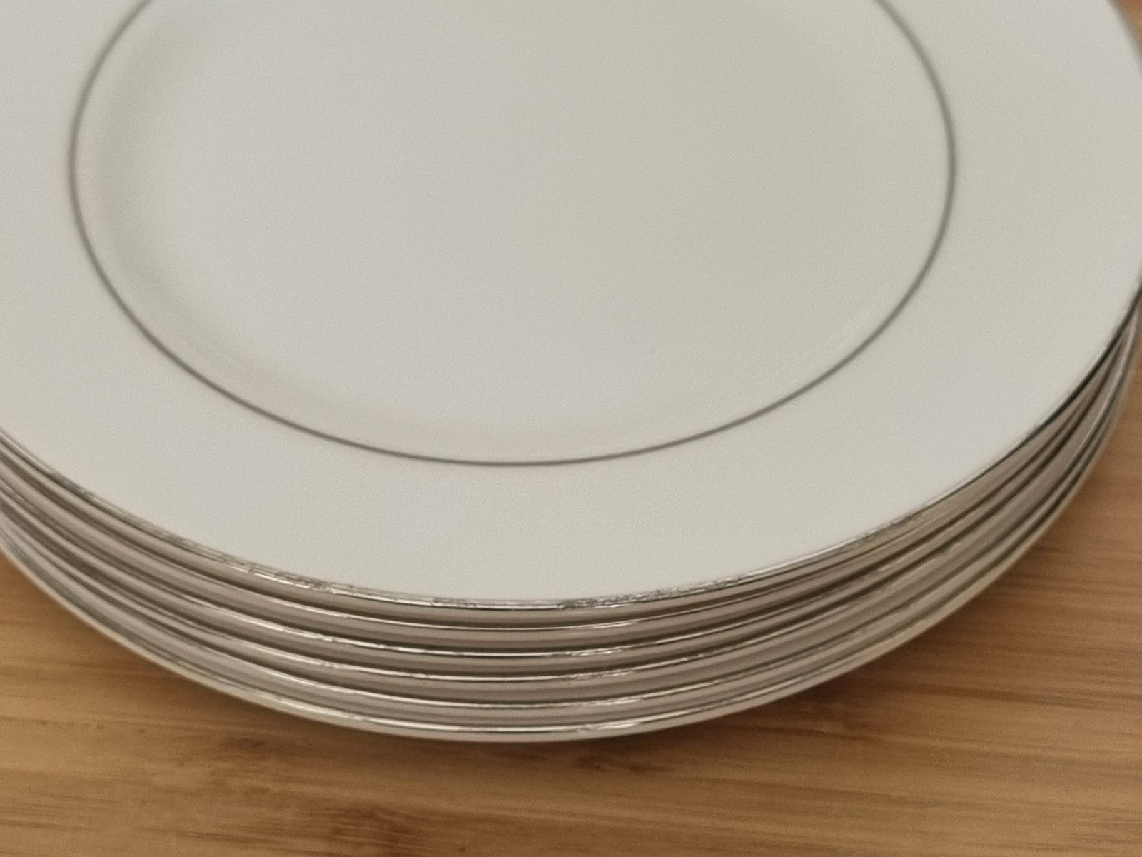Wedgwood Delphi Platinum Plates English Bone China Set Of 6 Small Side Dishes 7" photo vintage