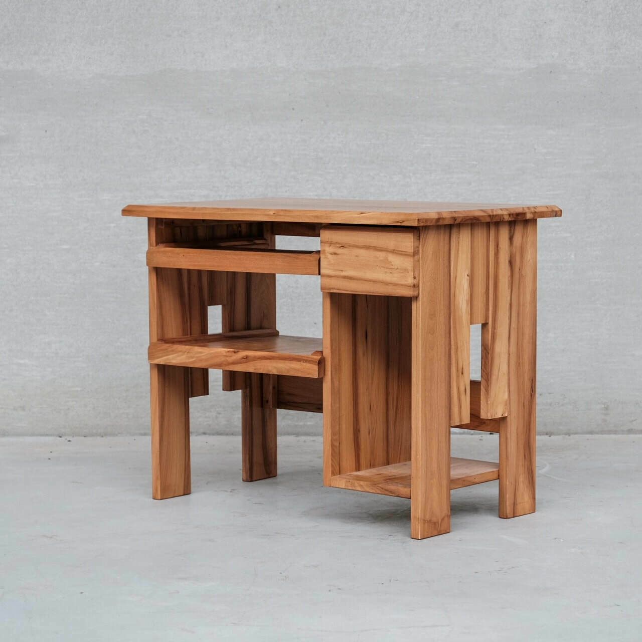 French Petite Wooden Mid Century Desk photo furniture