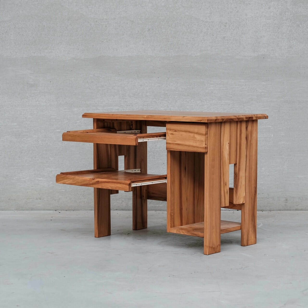 French Petite Wooden Mid Century Desk photo Furniture
