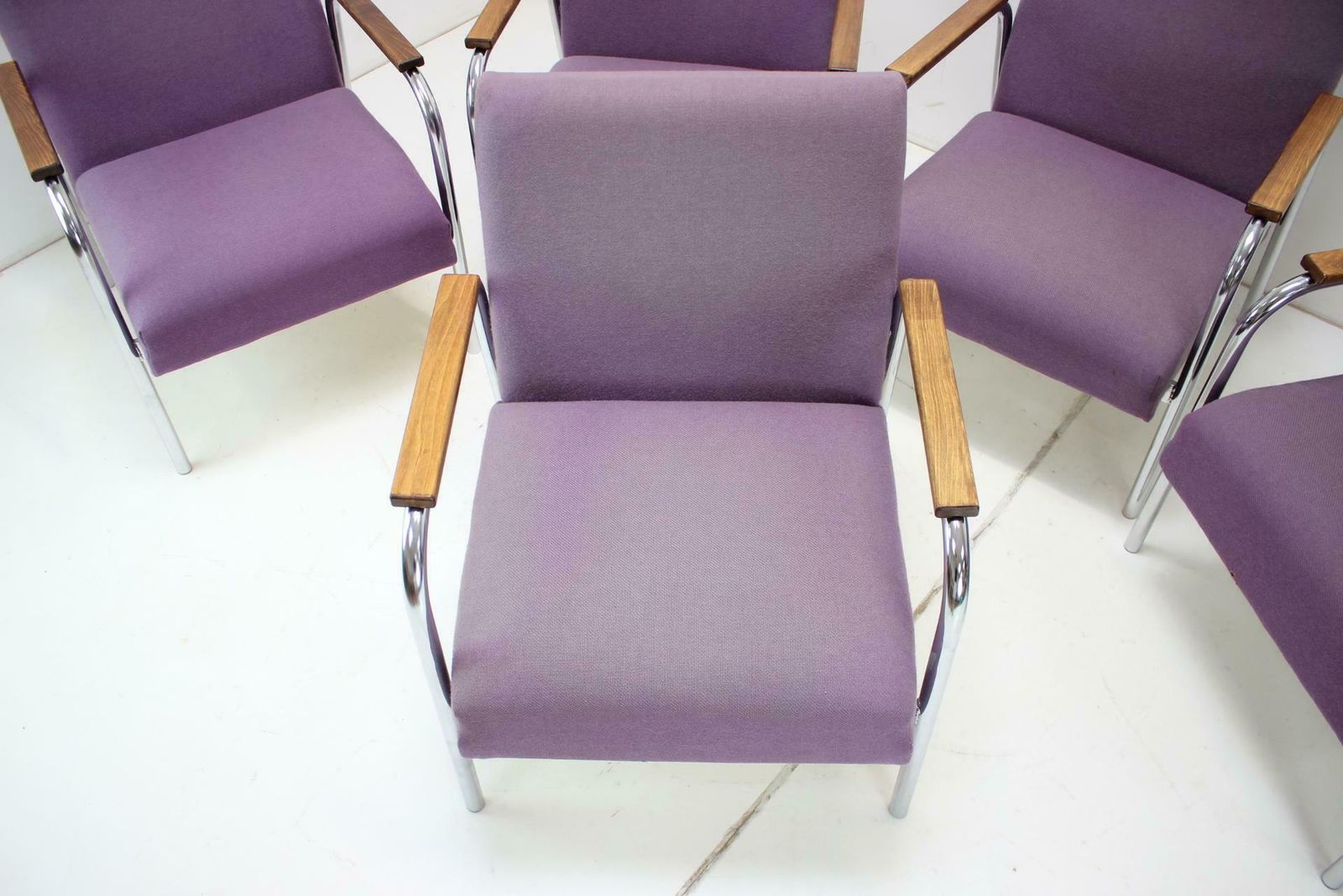 Mid Century Tubular Chrome Armchair, Germany 1970s photo vintage