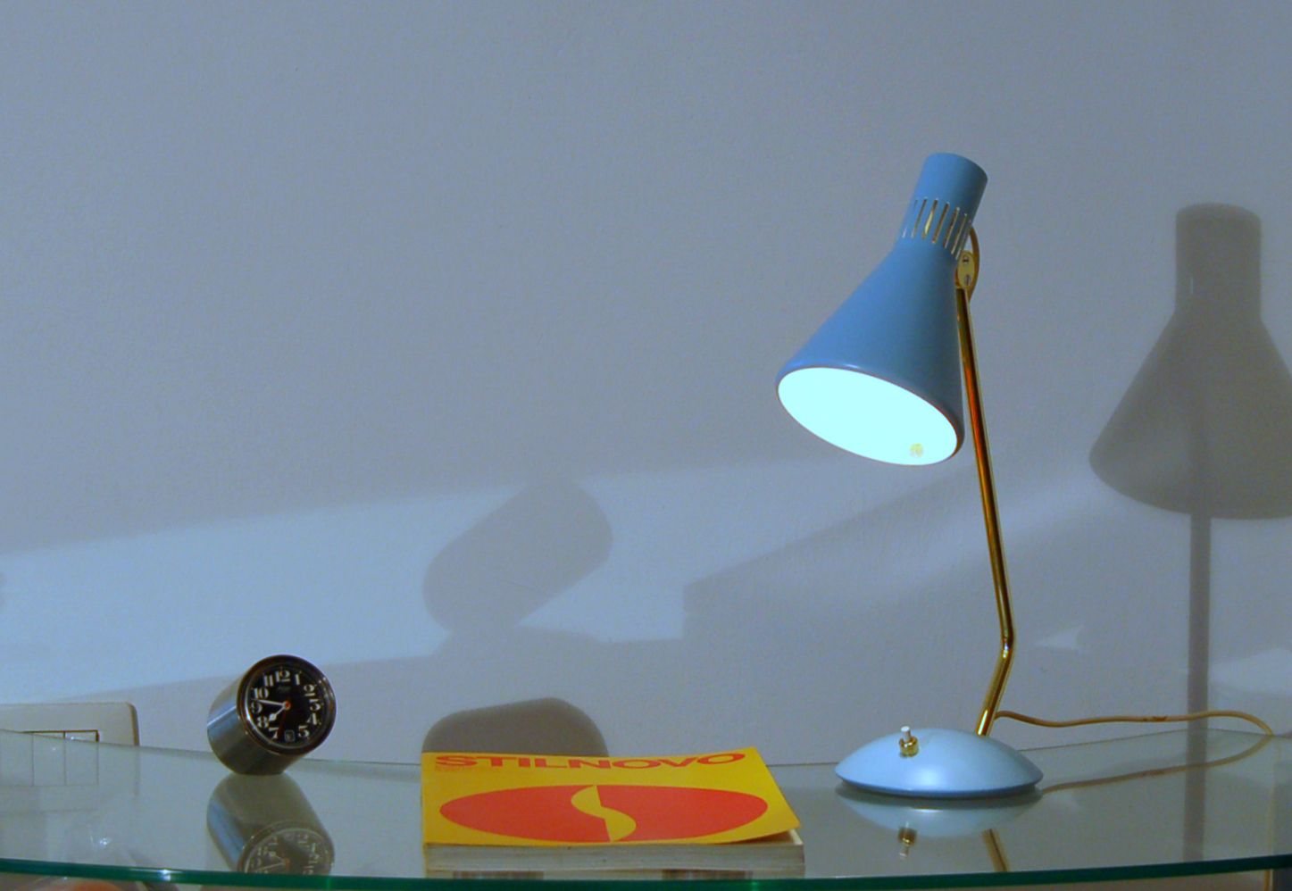 Desk Lamp Stilnovo   Mod. 8042   Italy 1959   Light Blue photo for sale