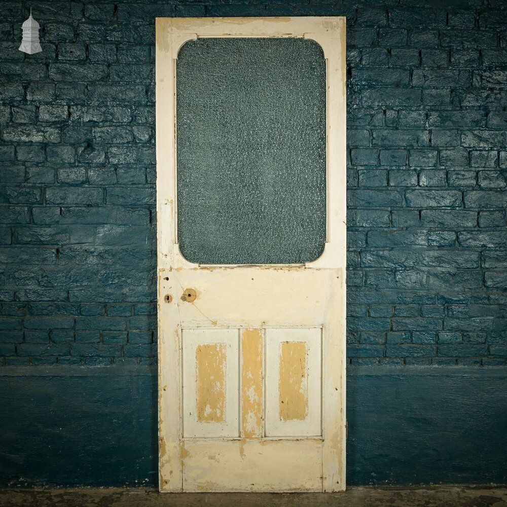 photo vinterior Half Glazed Door, 3 Panel Textured Glass