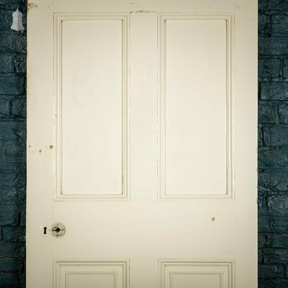 Home Fixtures Pitch Pine Paneled Door, 6 Panel White Painted photo