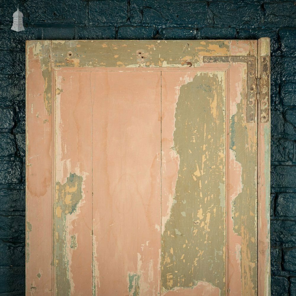 Home Fixtures Pine Paneled Door, Distressed Paint Finish photo