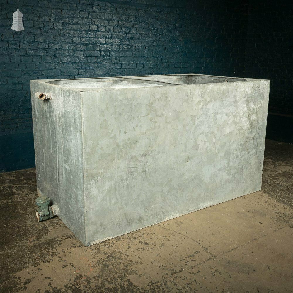 Galvanised Water Tank, Large Reclaimed Metal Planter photo buy