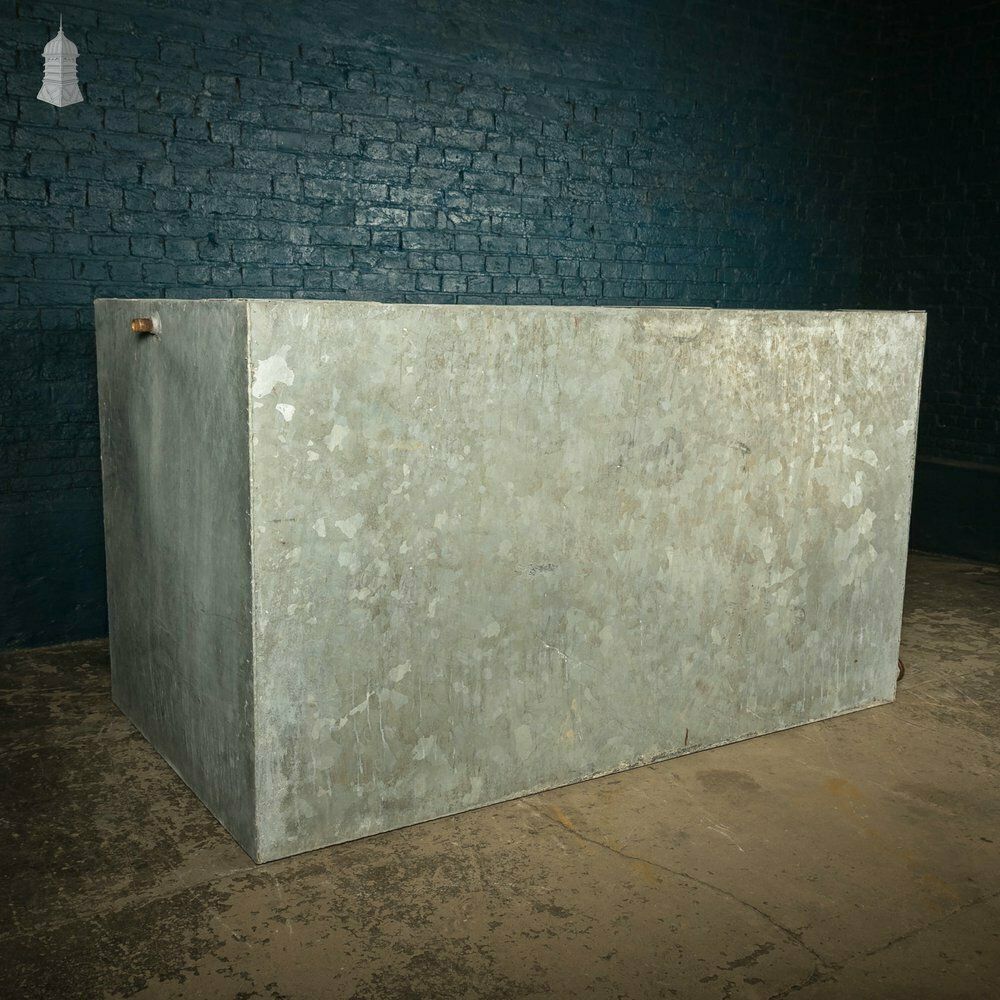 Galvanised Water Tank, Large Reclaimed Metal Planter photo for sale