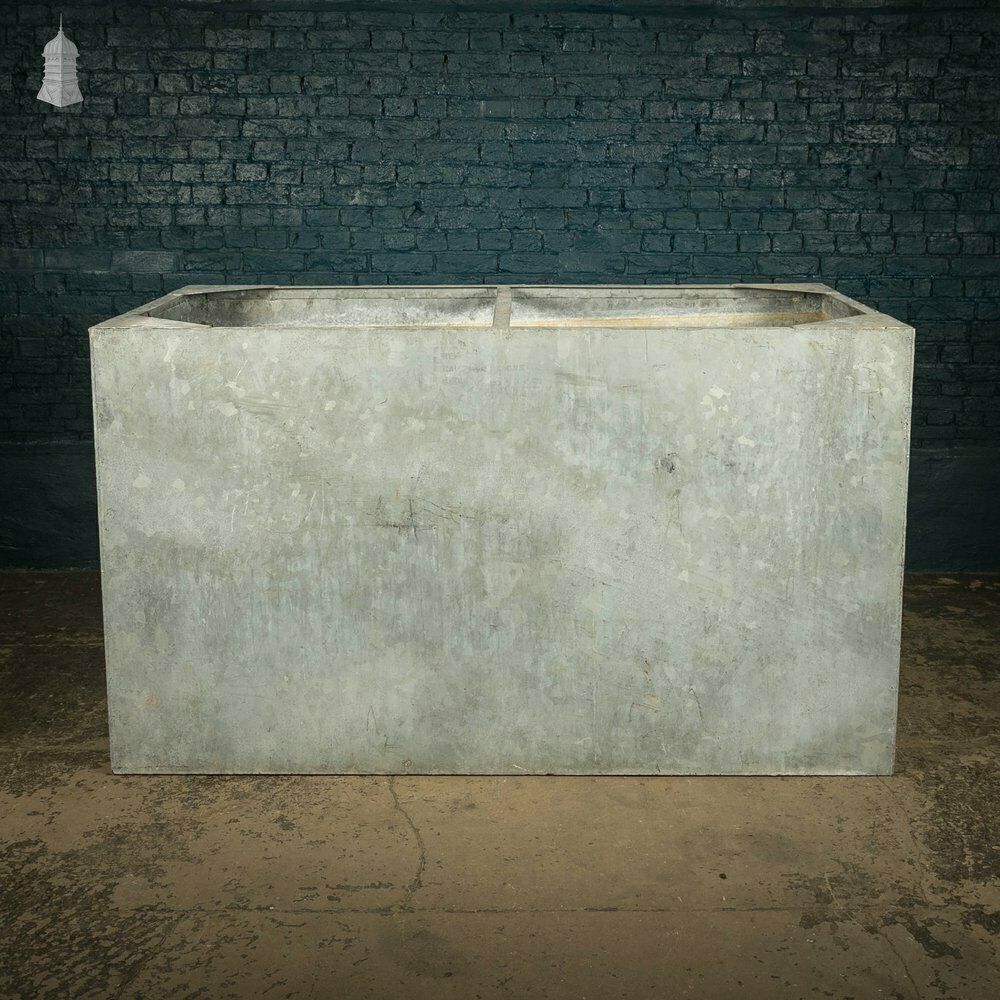 Galvanised Water Tank, Large Reclaimed Metal Planter photo furniture