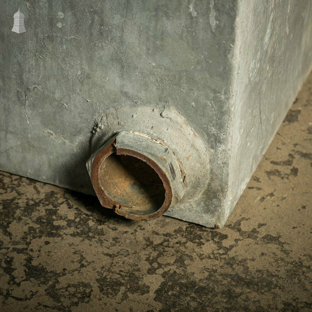Galvanised Water Tank, Large Reclaimed Metal Planter photo vinterior
