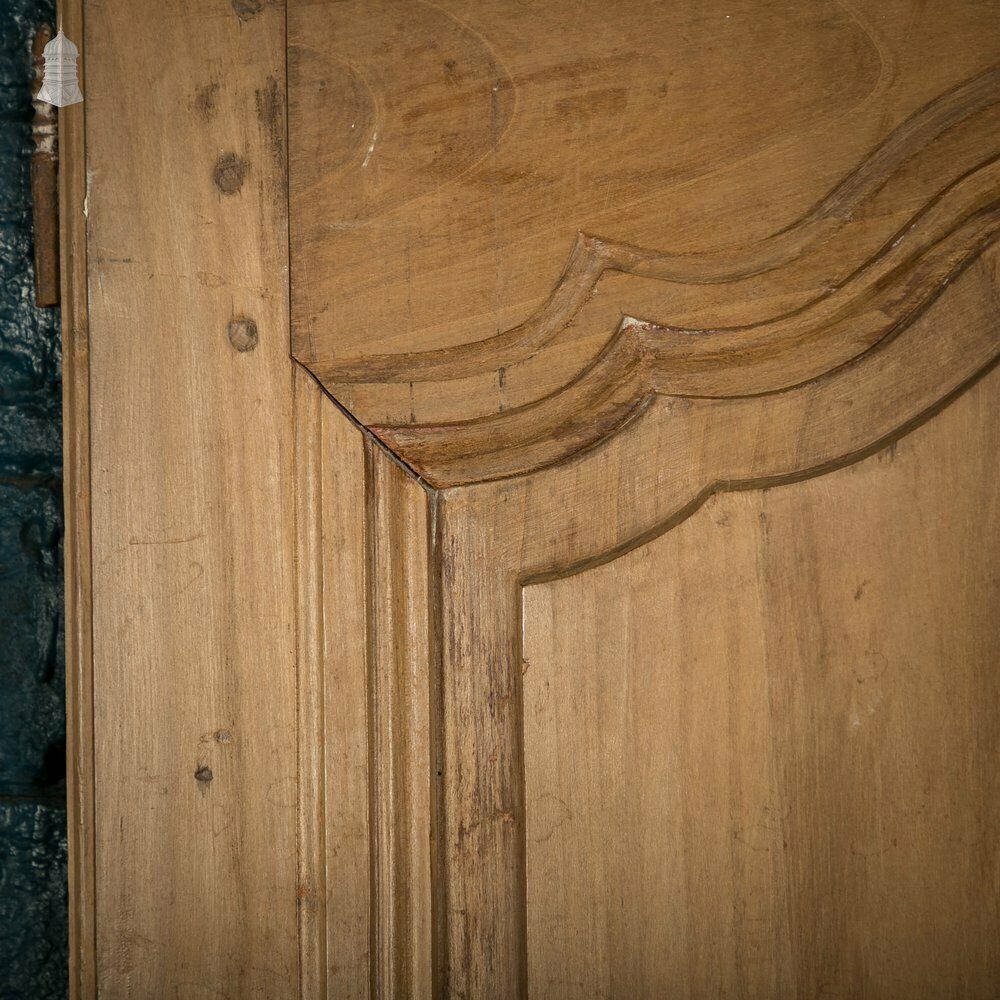Moulded Teak Cupboard Door, French Louis XV Style photo vintage