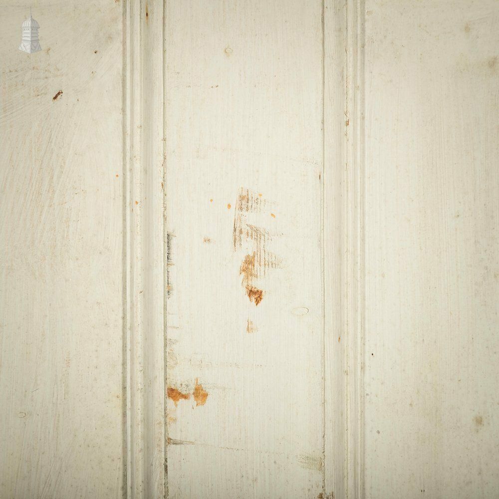 photo furniture Four Panel Door, White Painted Pine Paneled Door