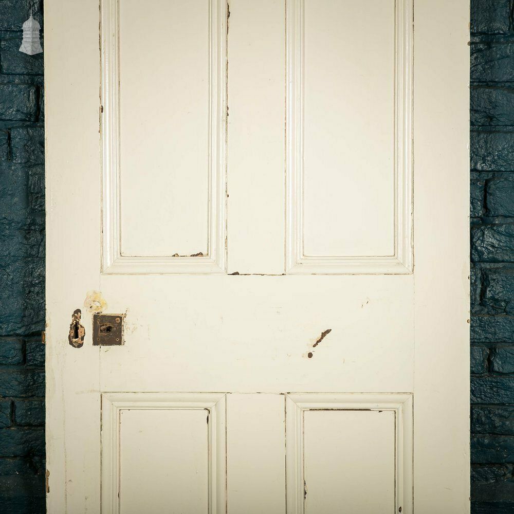 6 Panel Door, White Painted Moulded Pine photo Home Fixtures