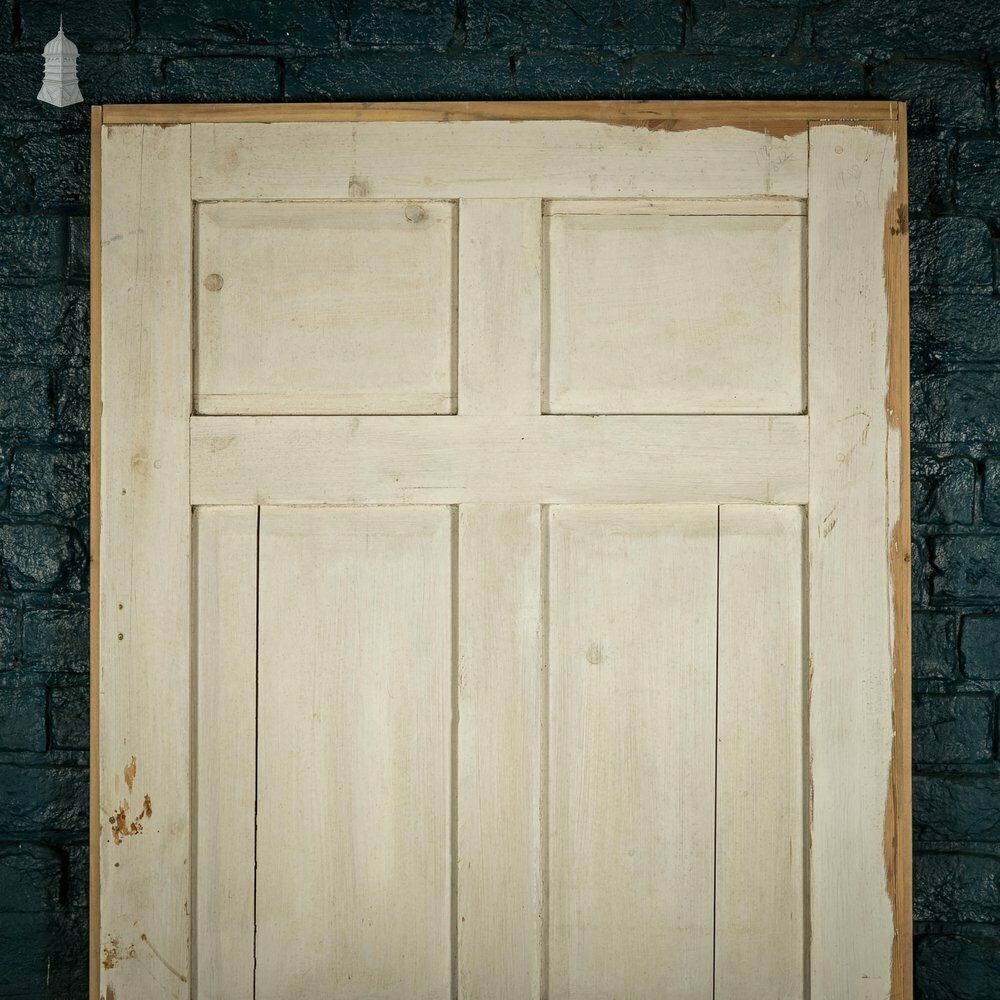 240.0 Pine Paneled Door, Moulded 6 Panel, White Painted photo