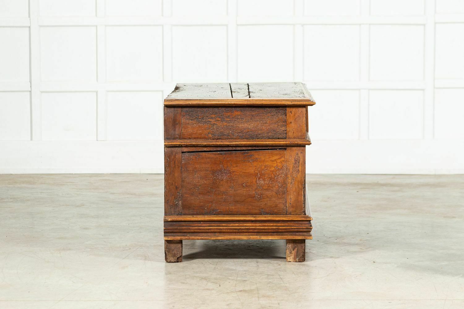 17thc Italian Cedar Wood Coffer photo vintage