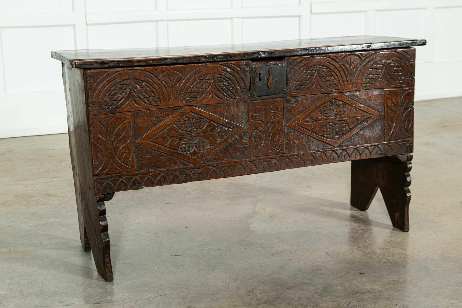 17thc English Oak Coffer, 1700s photo furniture