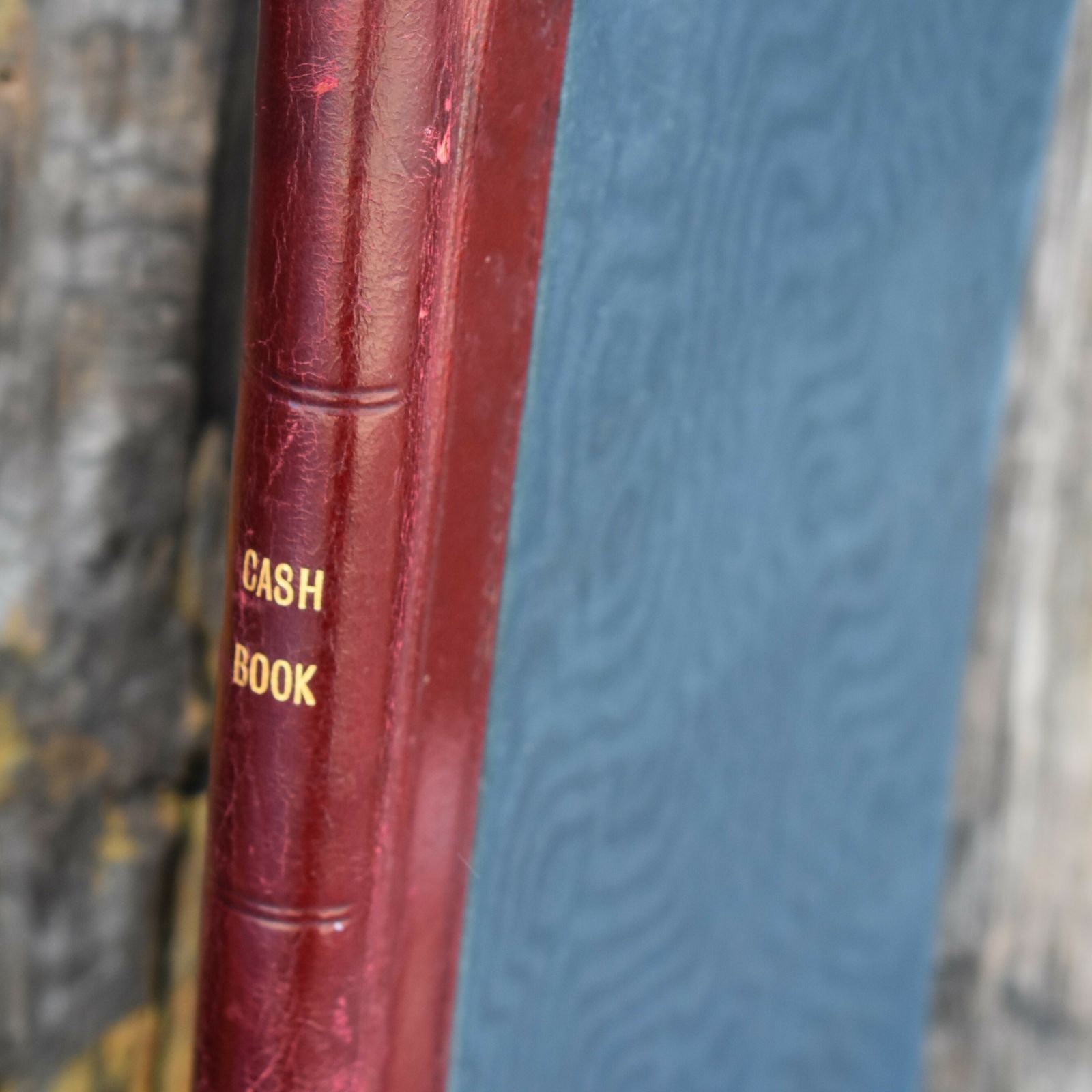 Antique John Dickinson Lion Brand England Cash Ledger Leather Bound Book Prop photo furniture